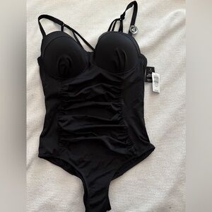 Torrid Black Push-Up Low Coverage One-Piece Swimsuit